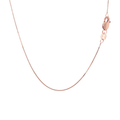 14k Rose Gold Classic Box Chain 0.4mm Bids.com