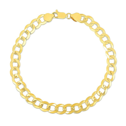 7.0mm 10k Yellow Gold Curb Bracelet Bids.com
