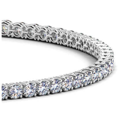 Lab Grown Round Diamond Tennis Bracelet in 14k White Gold (4 cctw F/G  VS2/SI1) Bids.com
