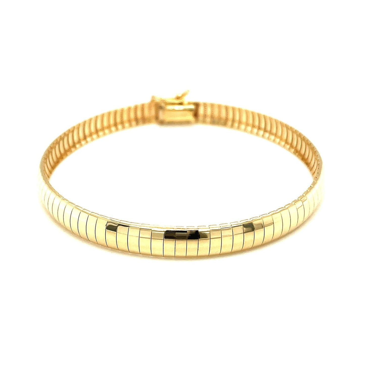 6.0 mm 14k Yellow Gold Classic Omega Bracelet Bids.com