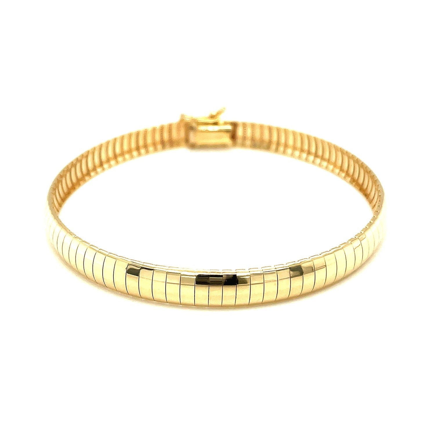 6.0 mm 14k Yellow Gold Classic Omega Bracelet Bids.com
