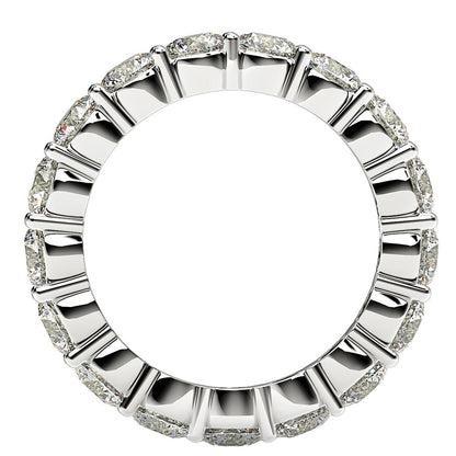 Round Cut Lab Grown Diamond Eternity Ring in 14k White Gold (3 cttw FG/VS2) Bids.com