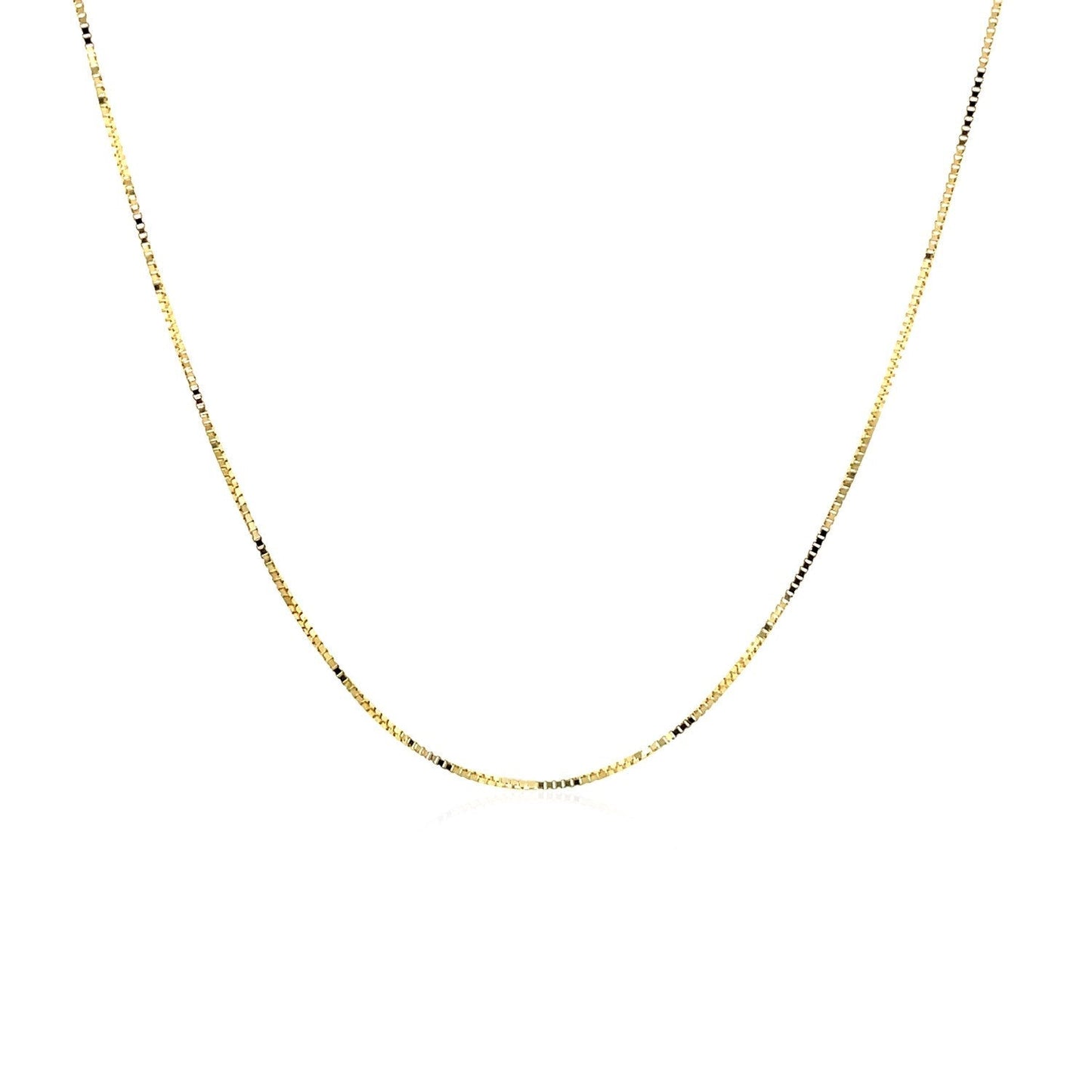 14k Yellow Gold Classic Box Chain 0.45mm Bids.com
