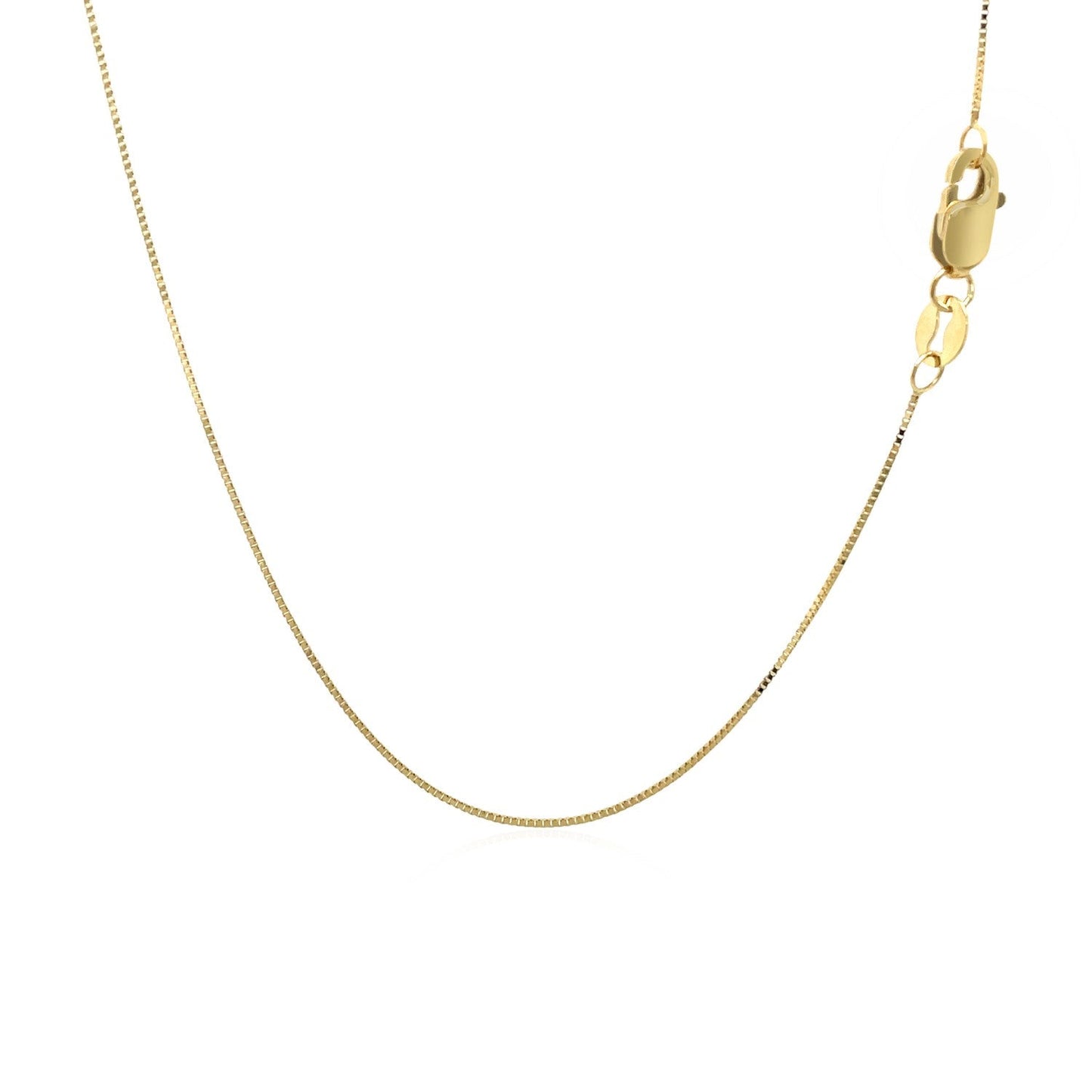 14k Yellow Gold Classic Box Chain 0.45mm Bids.com