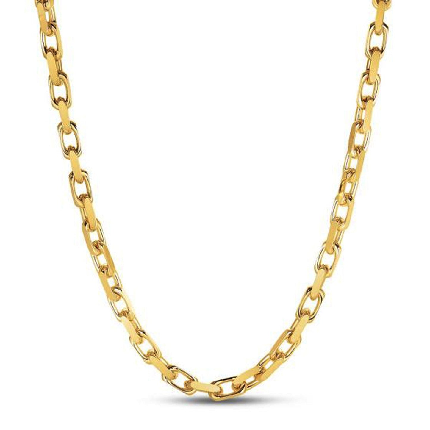 14k Yellow Gold French Cable Link Chain (6.10 mm) Bids.com