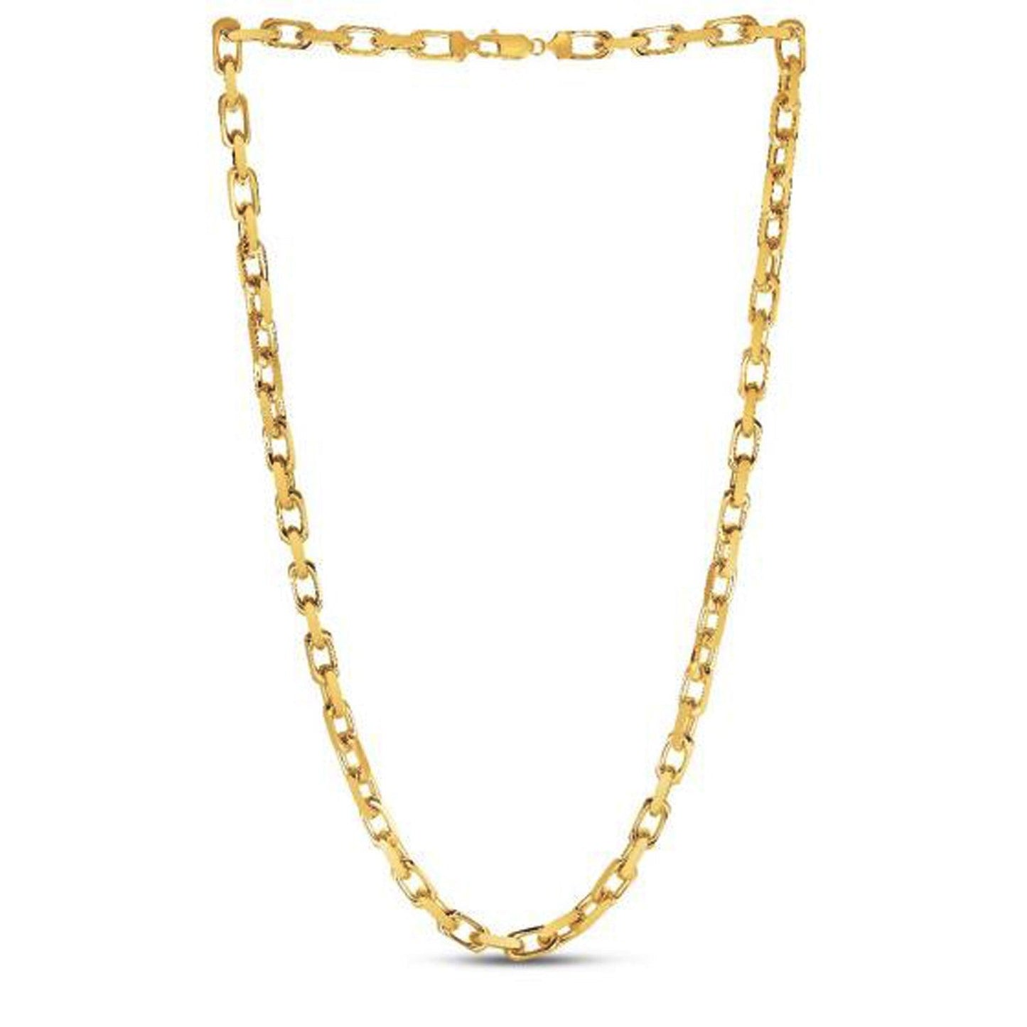 14k Yellow Gold French Cable Link Chain (6.10 mm) Bids.com