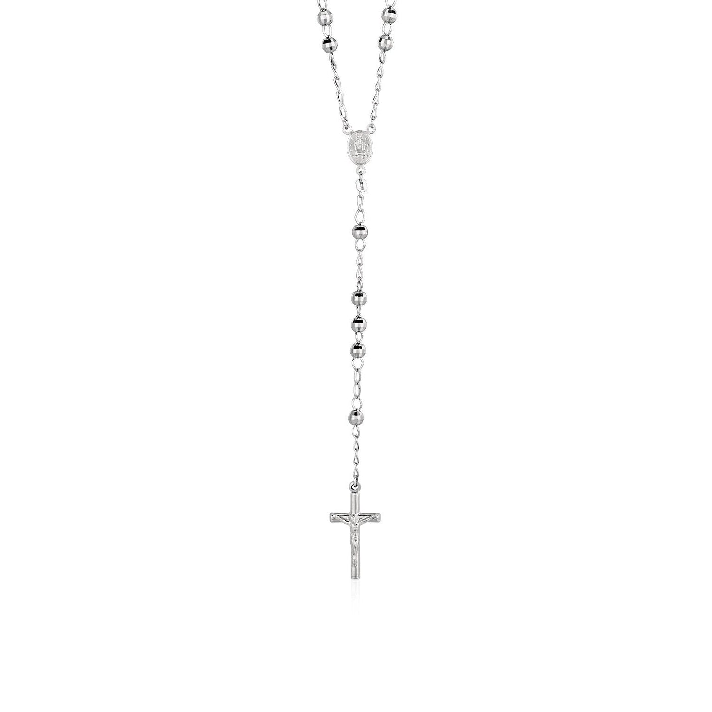 Rosary Chain and Large Bead Necklace in Sterling Silver Bids.com