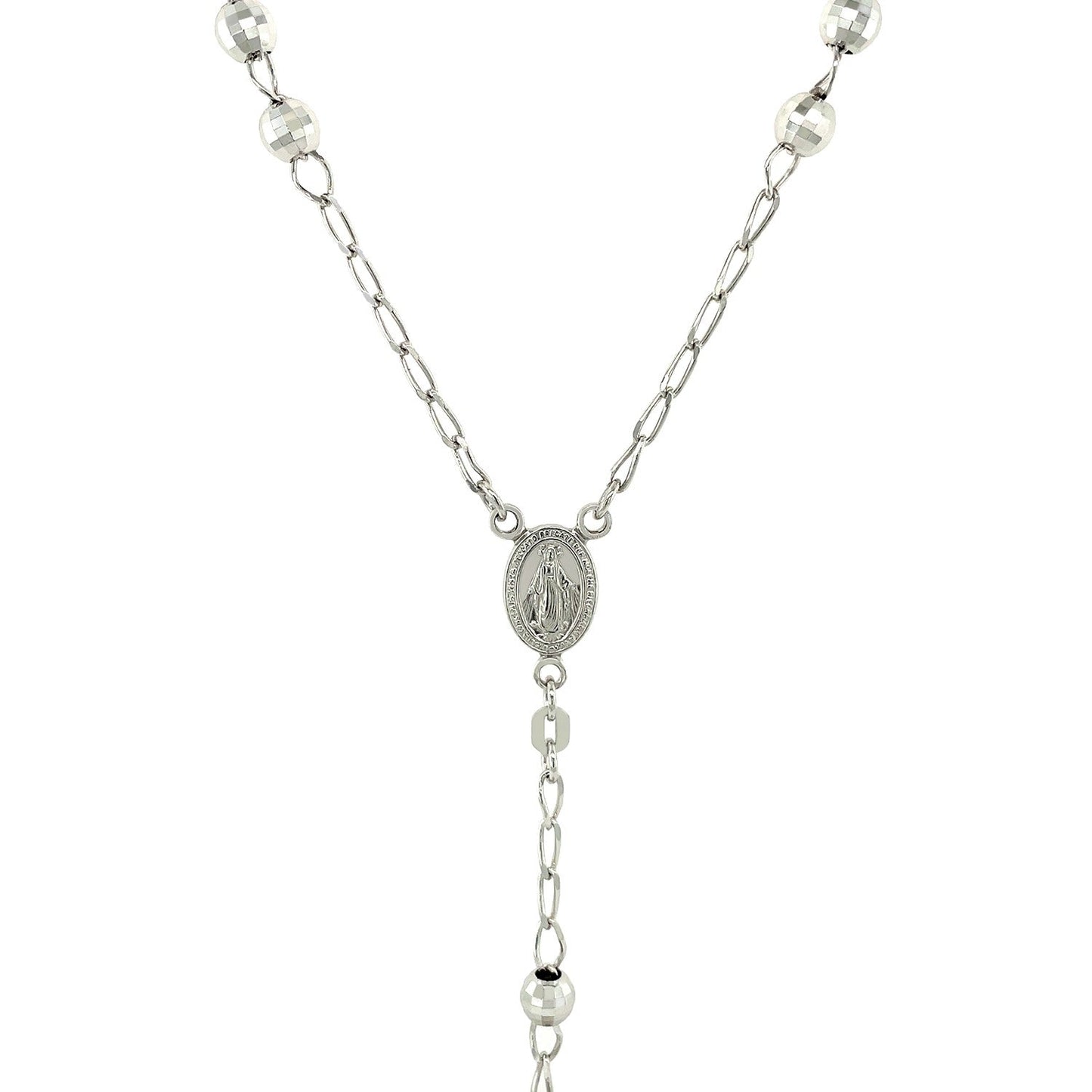 Rosary Chain and Large Bead Necklace in Sterling Silver Bids.com