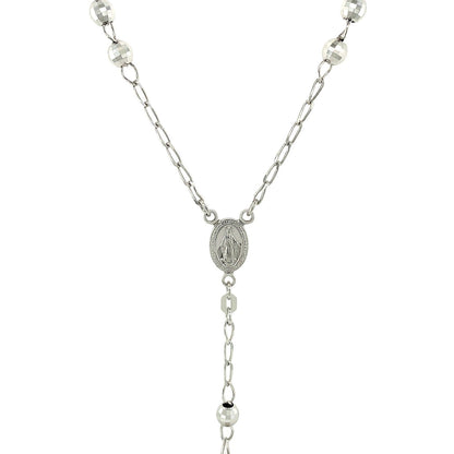 Rosary Chain and Large Bead Necklace in Sterling Silver Bids.com