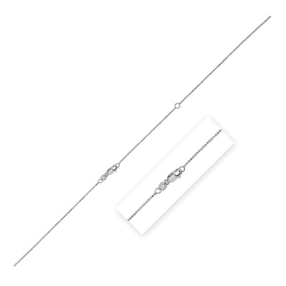 Double Extendable Bead Chain in 14k White Gold (1.00 mm) Bids.com