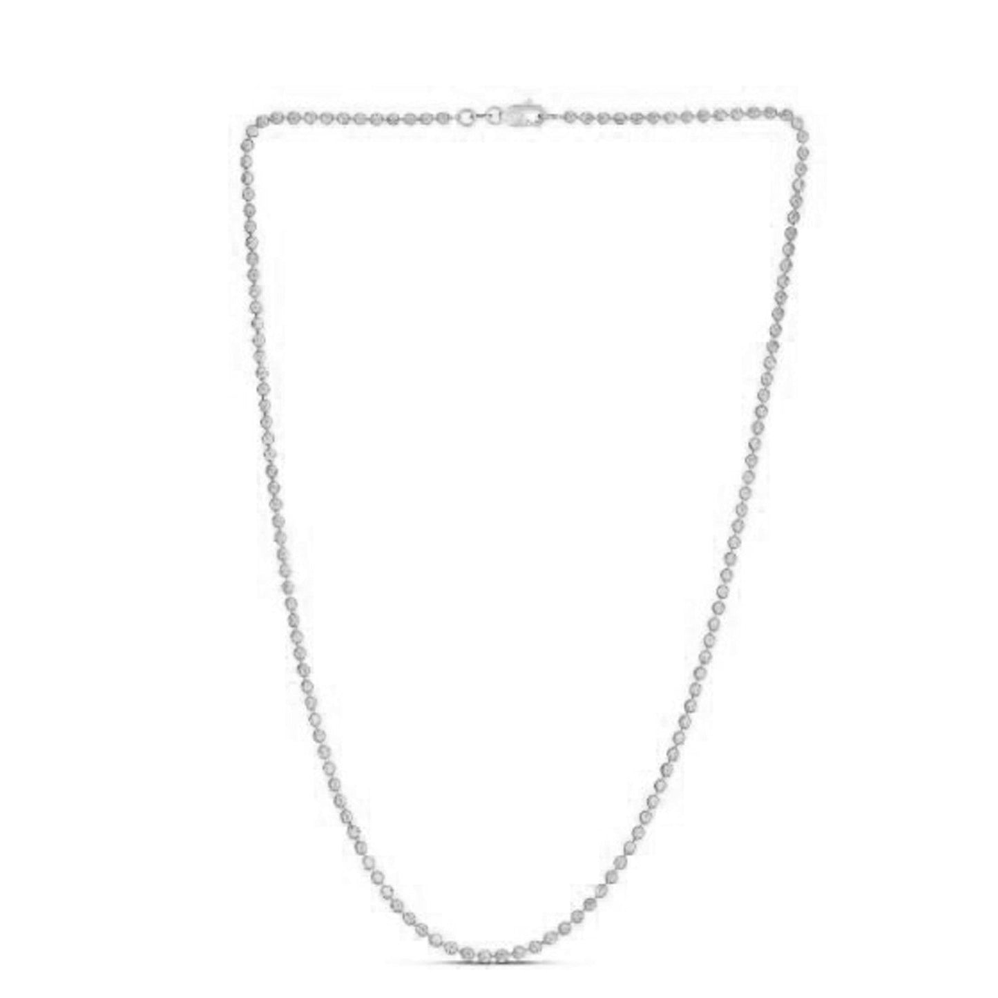 Moon Cut Bead Chain in 14k White Gold (2.50 mm) Bids.com