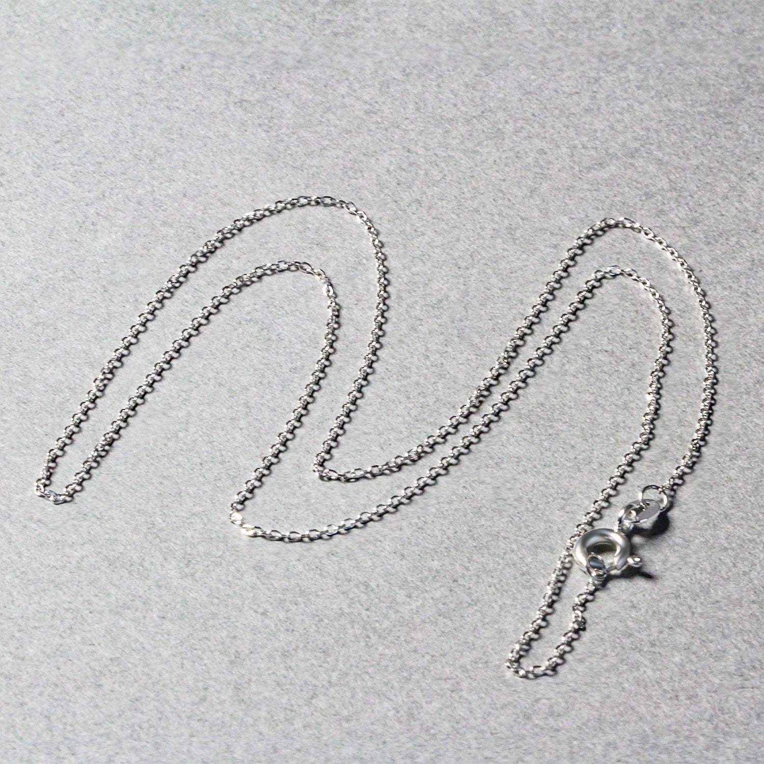 14k White Gold Diamond Cut Cable Link Chain 0.8mm Bids.com