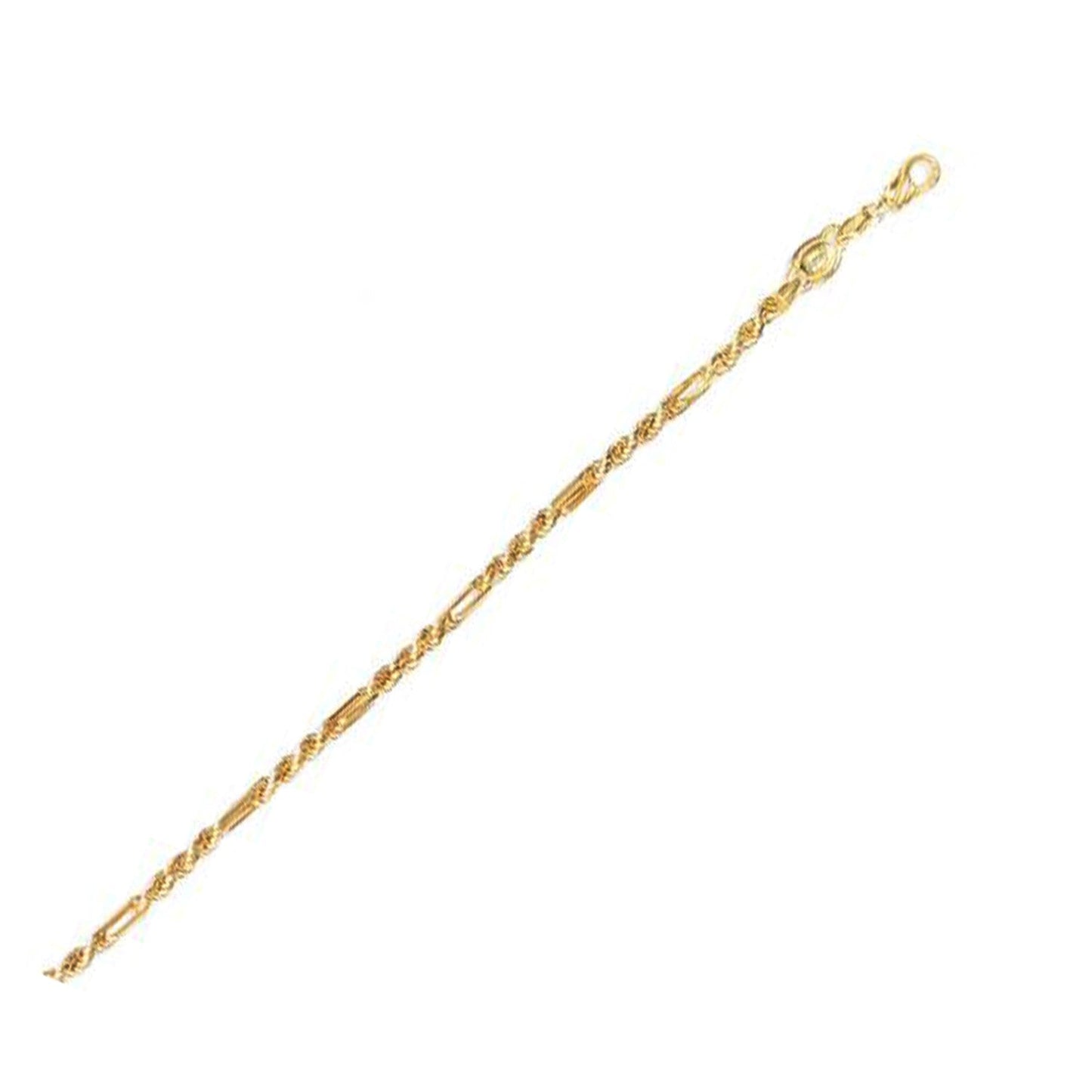 14k Yellow Gold Figa Rope Chain (3.00 mm) Bids.com