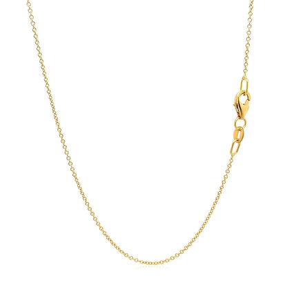 Double Extendable Cable Chain in 14k Yellow Gold (1.0mm) Bids.com