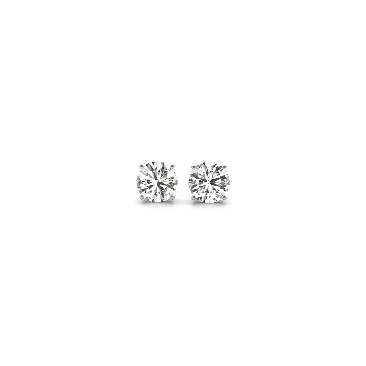 1/2 cttw Lab Grown Round Diamond Stud Earrings 14k White Gold (G/VS2) Bids.com