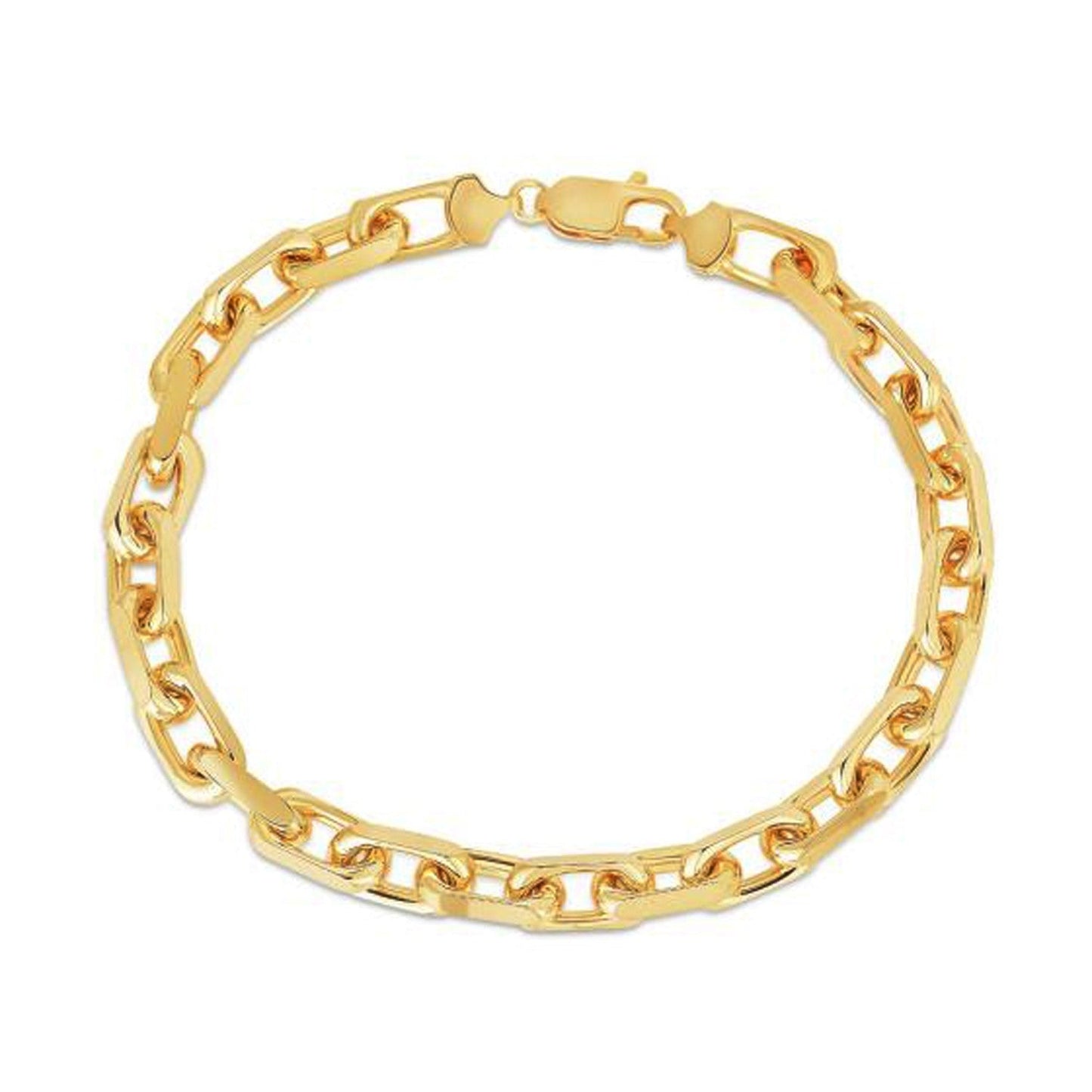 14k Yellow Gold French Cable Chain Bracelet  (6.10 mm) Bids.com