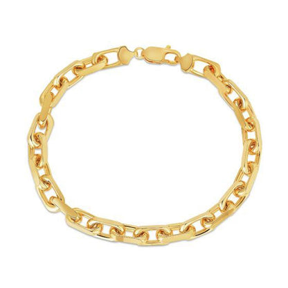 14k Yellow Gold French Cable Chain Bracelet  (6.10 mm) Bids.com