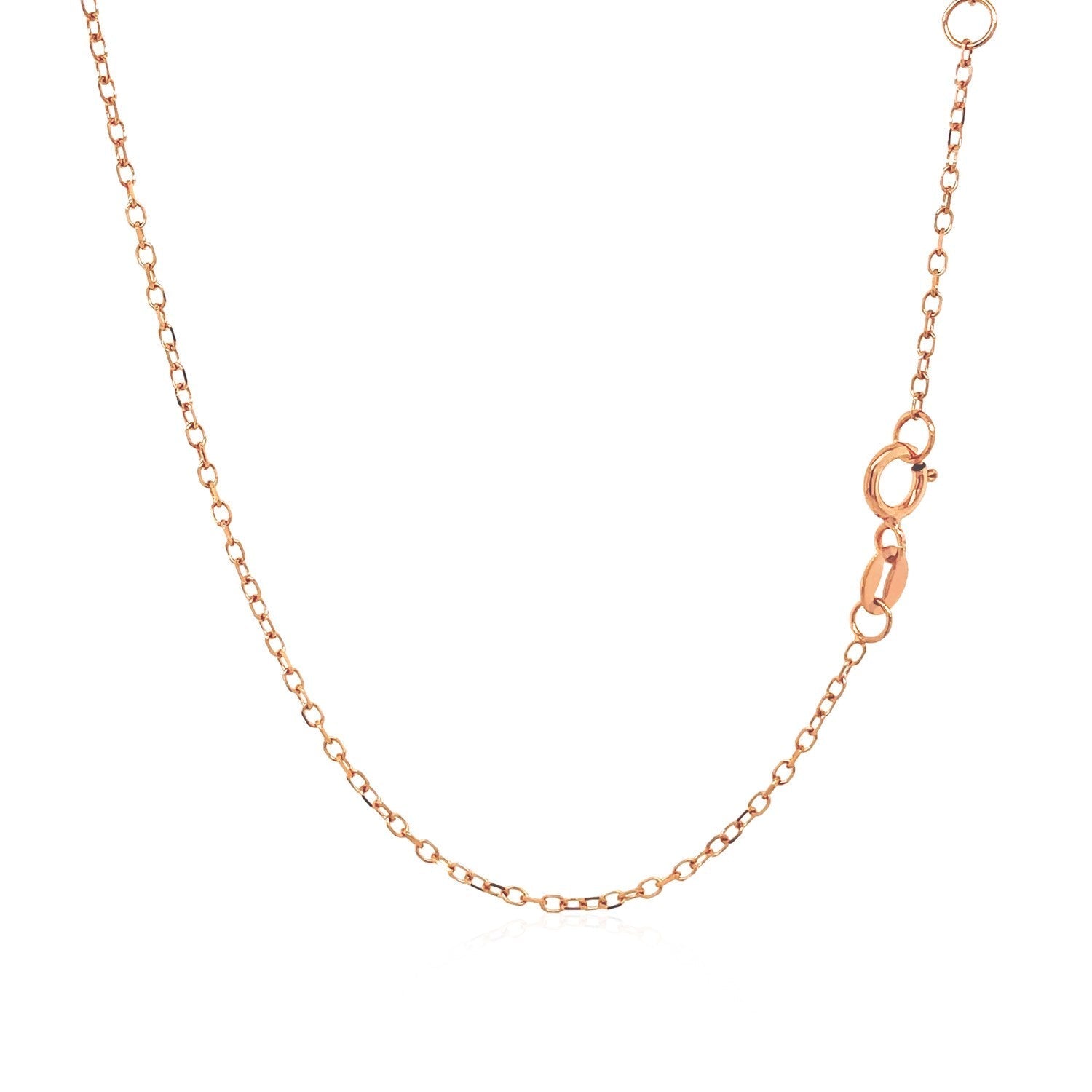 14k Rose Gold 17 inch Necklace with Round White Topaz Bids.com