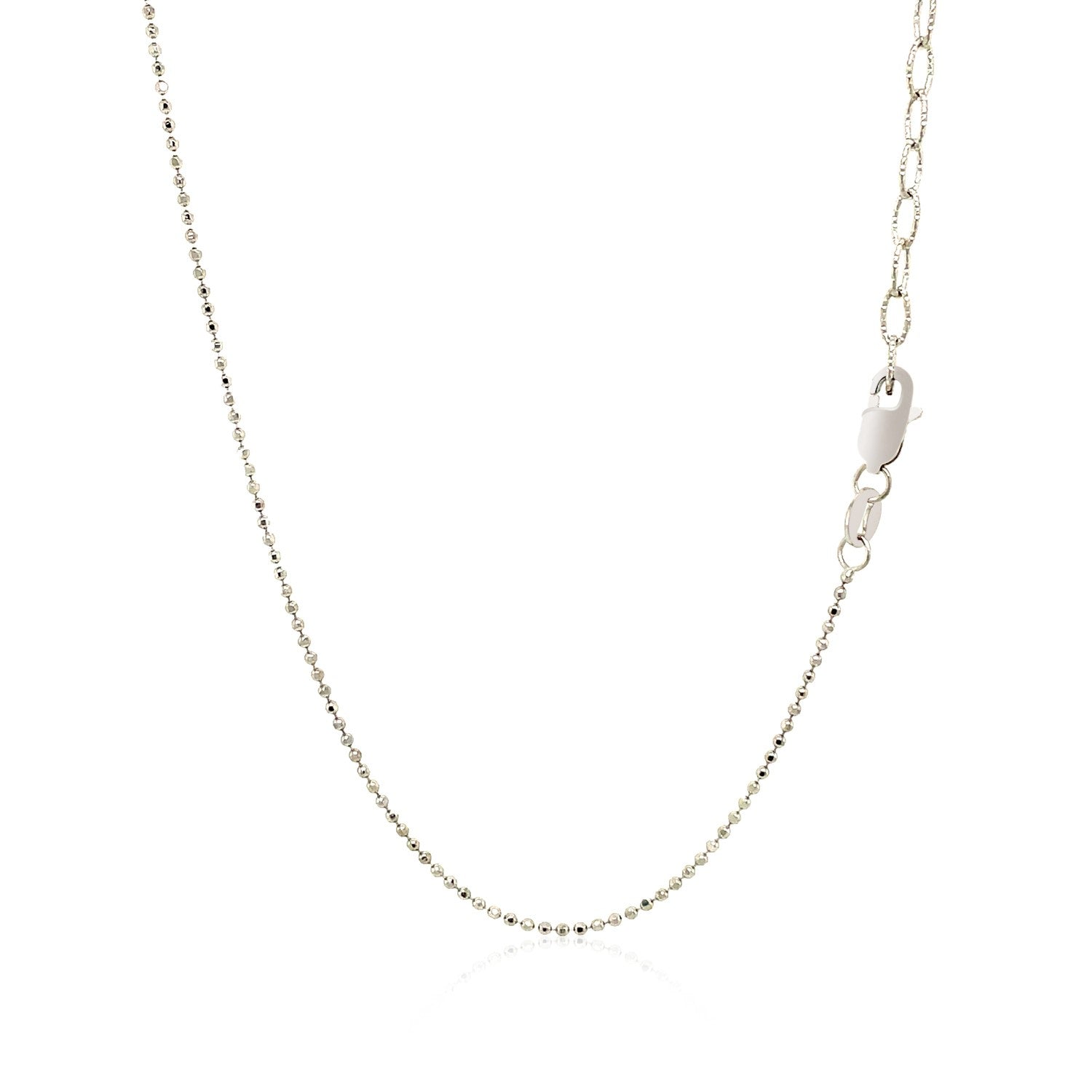 14k White Gold Necklace with Round Diamond Charms Bids.com