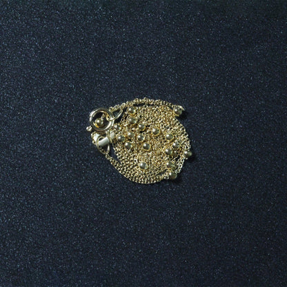 Bead Links Saturn Chain in 14k Yellow Gold (3.5mm) Bids.com