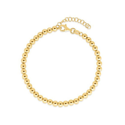 14k Yellow Gold Bead Chain Necklace(4mm) Bids.com