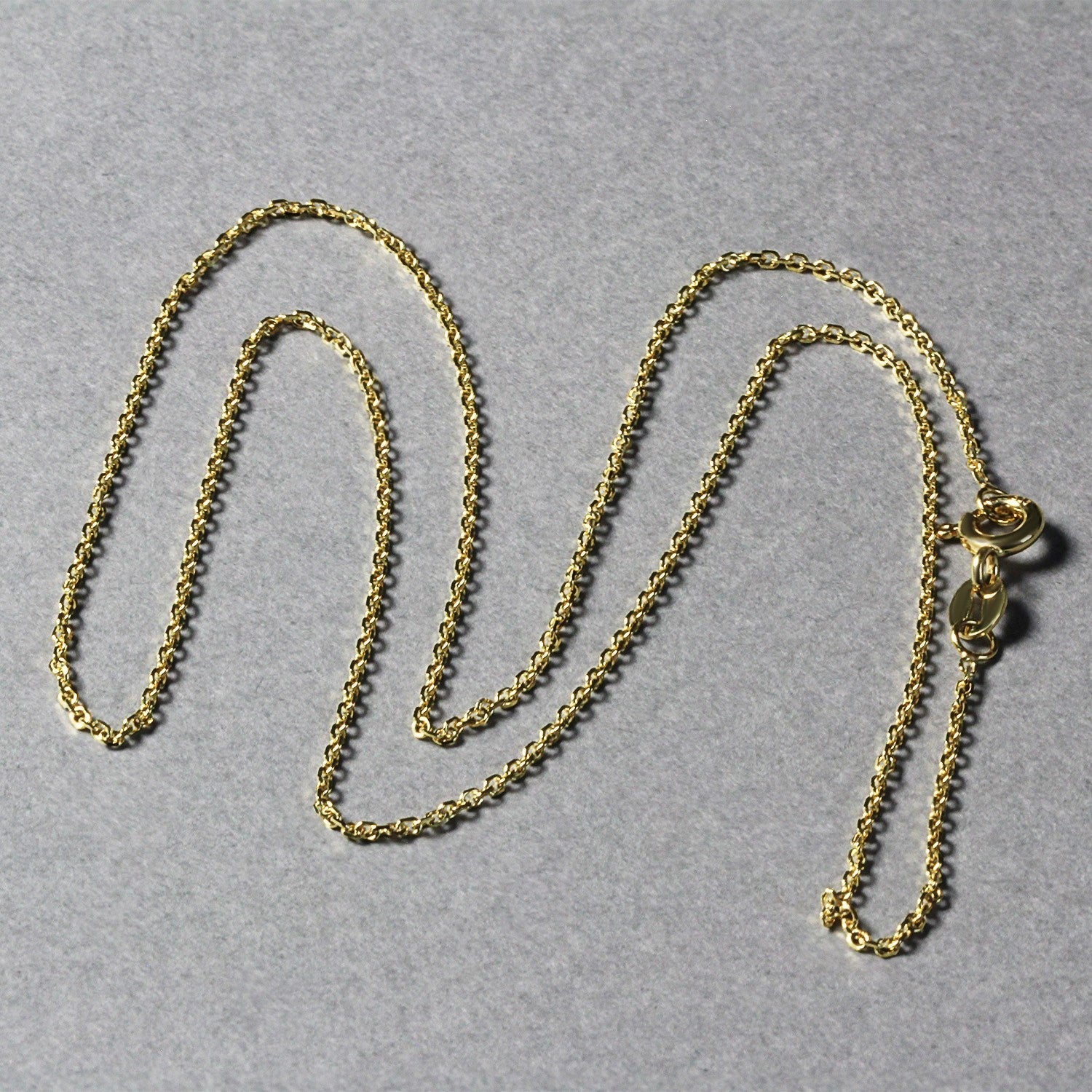 18k Yellow Gold Diamond Cut Cable Link Chain (1.10 mm) Bids.com