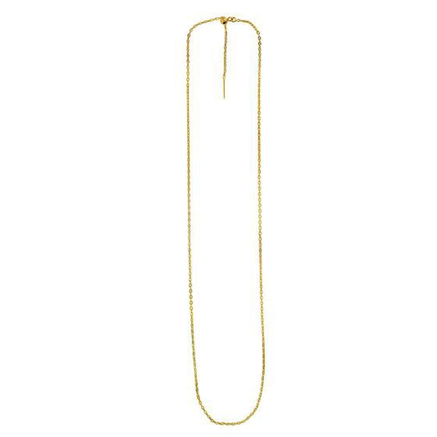 Endless Adjustable Cable Chain in 14k Yellow Gold (1.70 mm) Bids.com