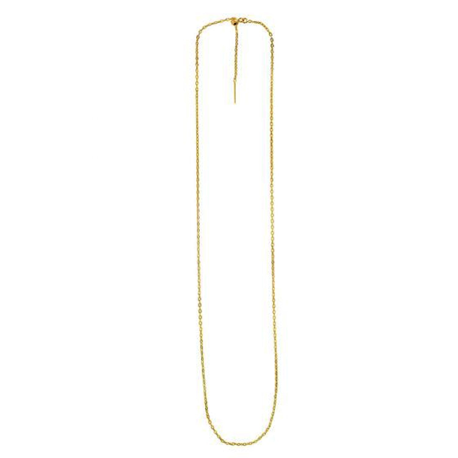 Endless Adjustable Cable Chain in 14k Yellow Gold (1.70 mm) Bids.com