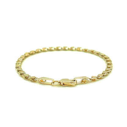 2.9mm 14k Yellow Gold Heart Anklet Bids.com