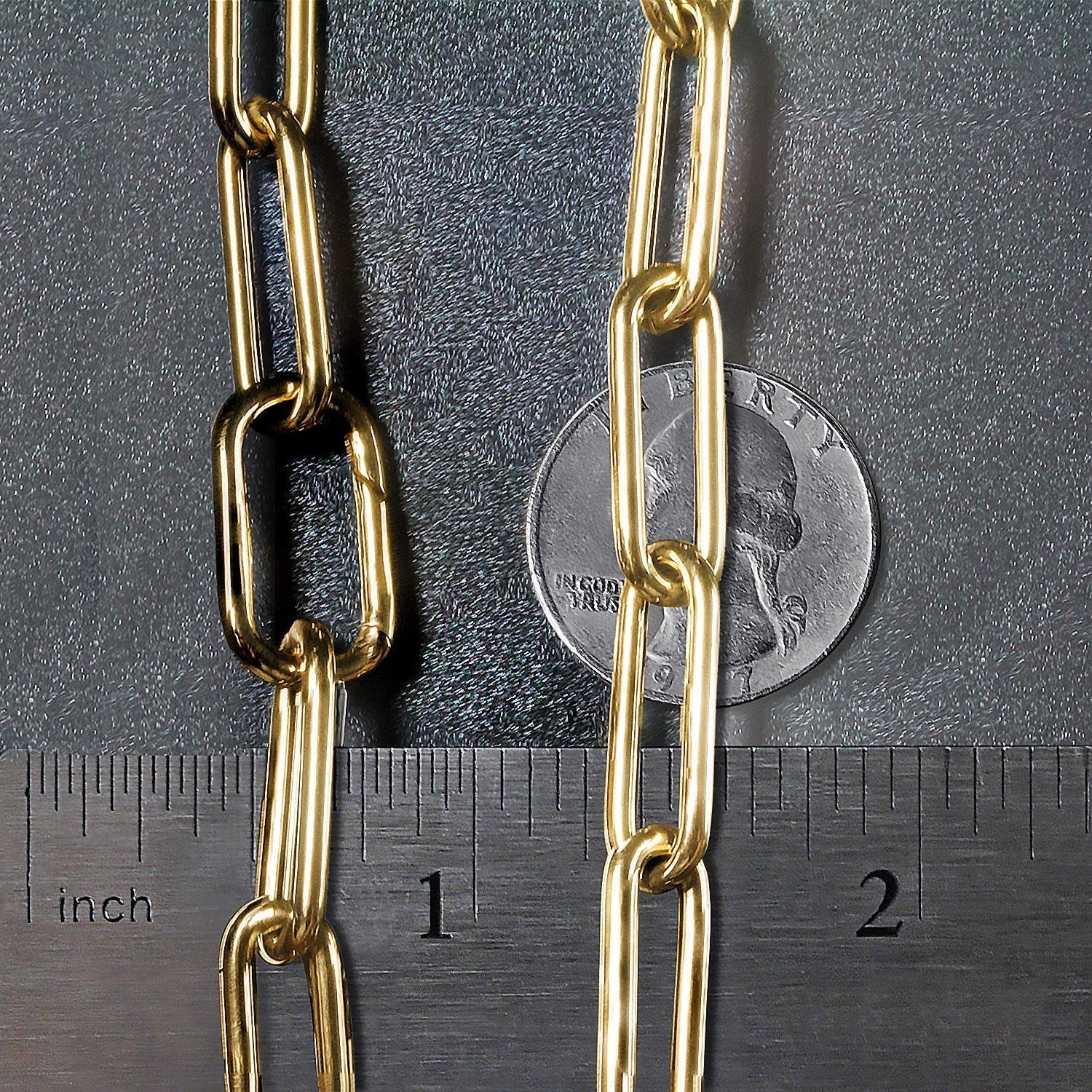 14k Yellow Gold Rounded Paperclip Chain Necklace Bids.com