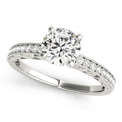 14k White Gold Antique Style Diamond Engagement Ring (1 1/8 cttw) Bids.com