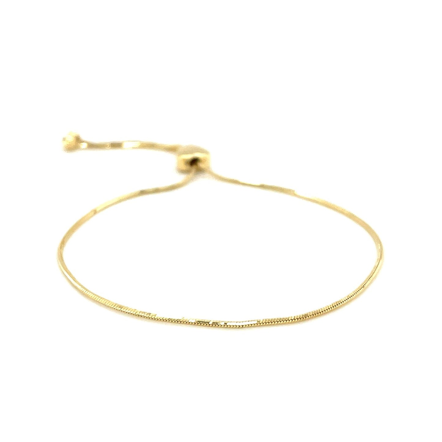 14k Yellow Gold Adjustable Lariat Style Heart Motif Bracelet Bids.com