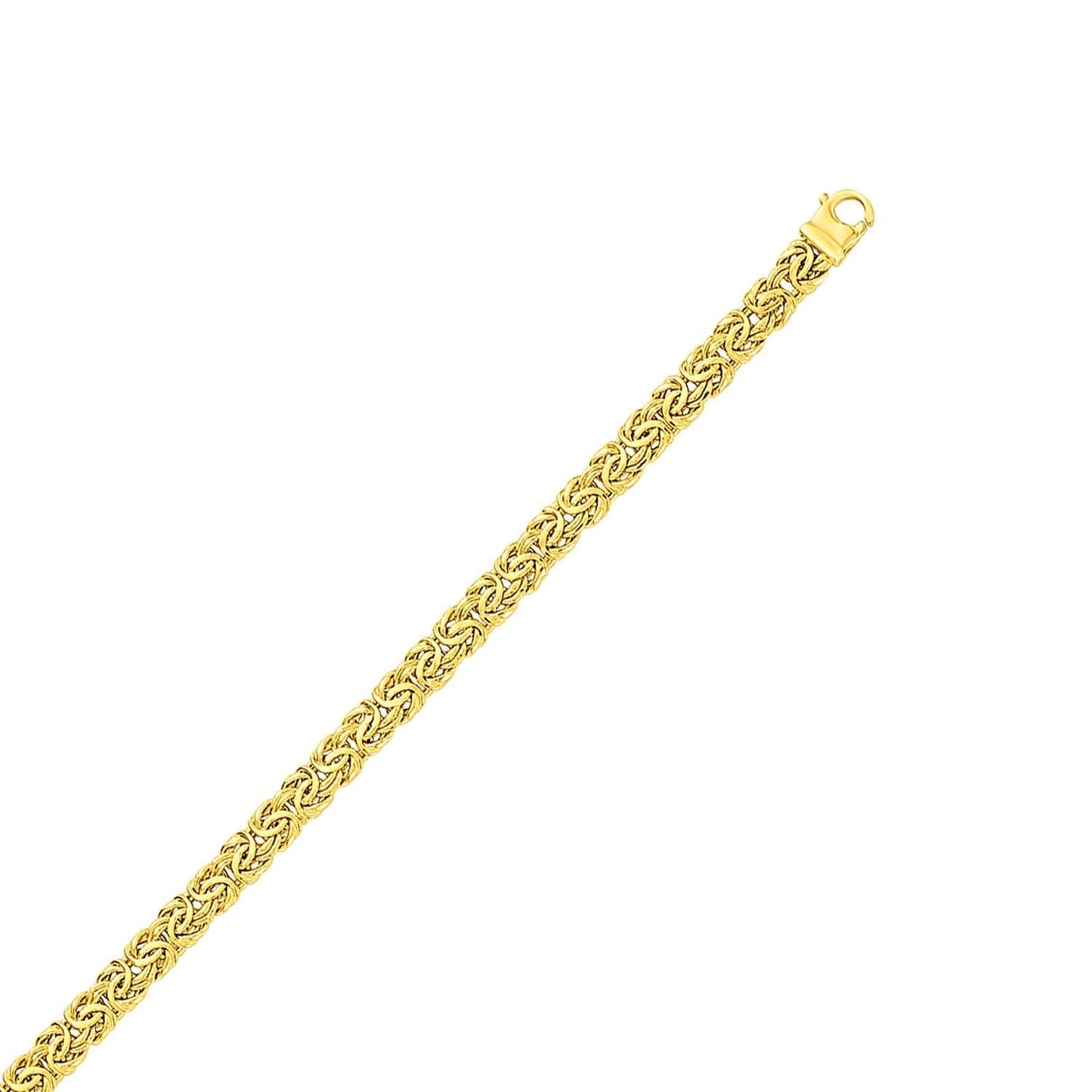 10k Yellow Gold Byzantine Design Chain Bracelet Bids.com