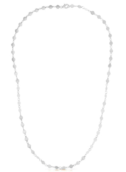 14k White Gold Necklace with Polished Circles Bids.com