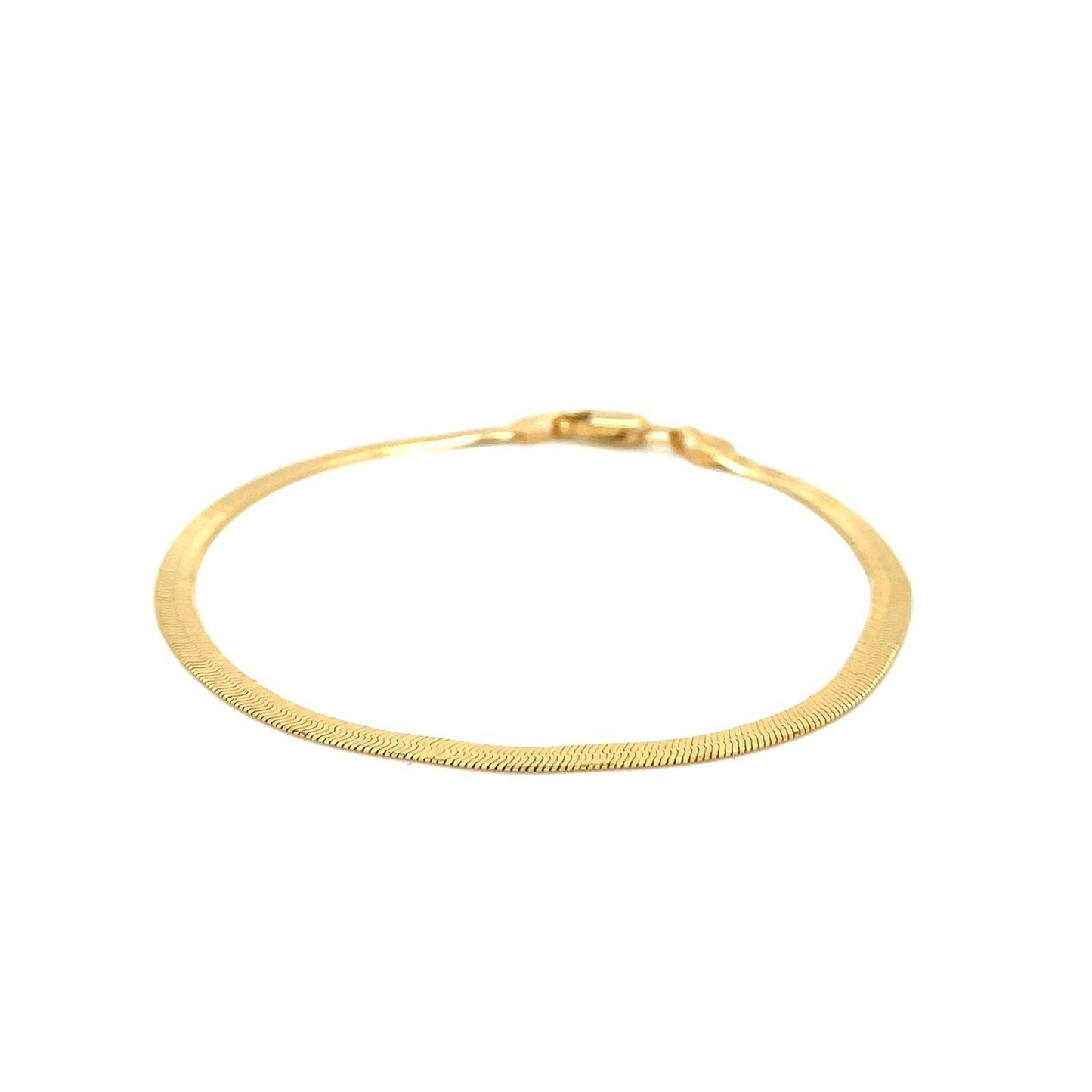 Imperial Herringbone Bracelet in 10k Yellow Gold  (2.80 mm) Bids.com