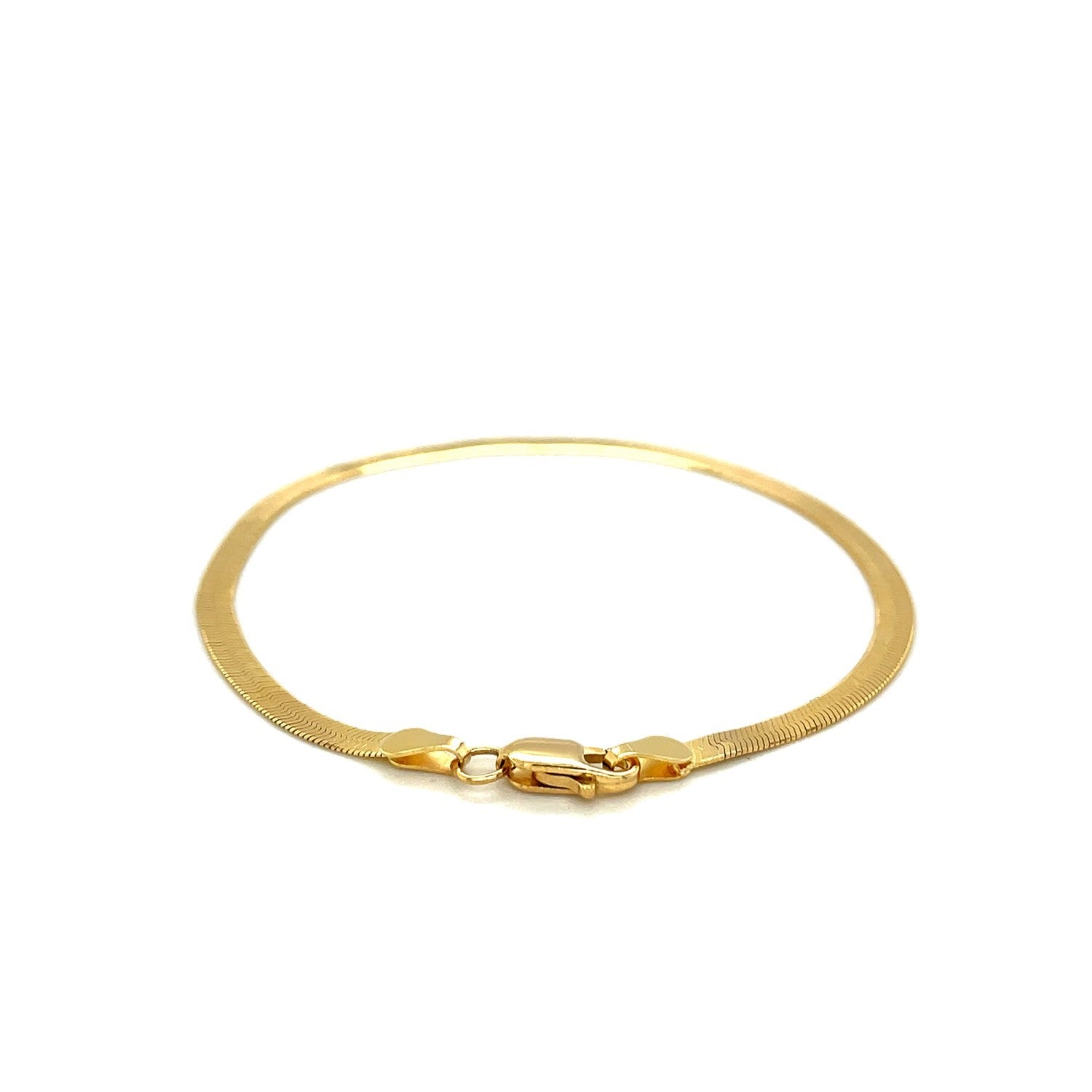 Imperial Herringbone Bracelet in 10k Yellow Gold  (2.80 mm) Bids.com