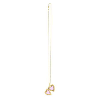 14k Yellow Gold Diamond Heart Locket Necklace Bids.com