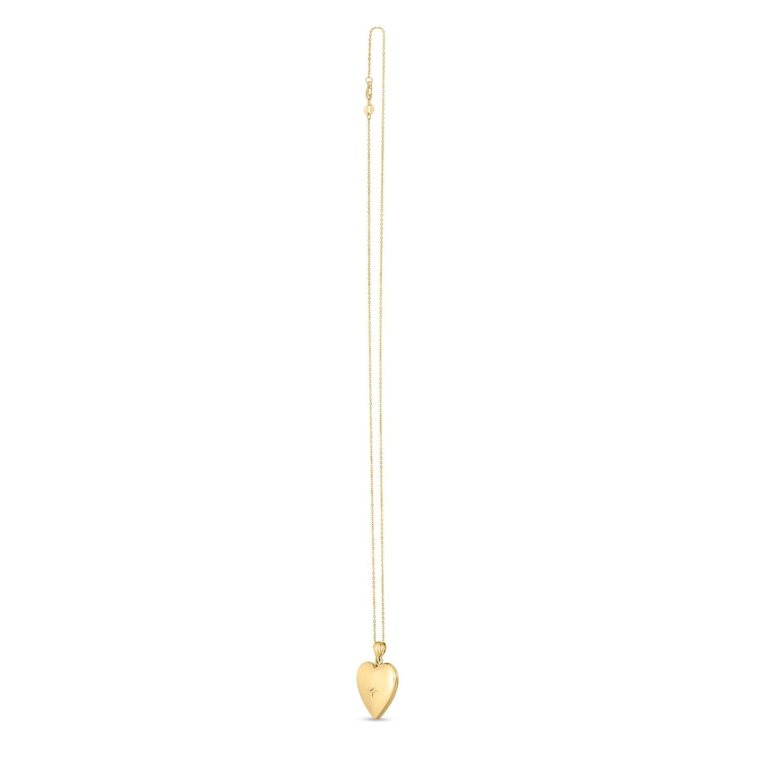 14k Yellow Gold Diamond Heart Locket Necklace Bids.com