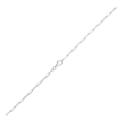 Sterling Silver Rhodium Plated Paperclip Chain (1.8 mm) Bids.com