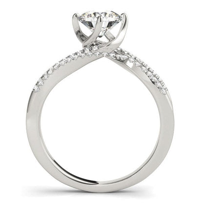 14k White Gold Spiral Design Pronged Diamond Engagement Ring (1 1/8 cttw) Bids.com