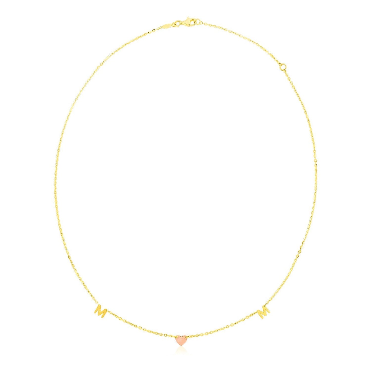 14k Yellow and Rose Gold Mom Necklace Bids.com