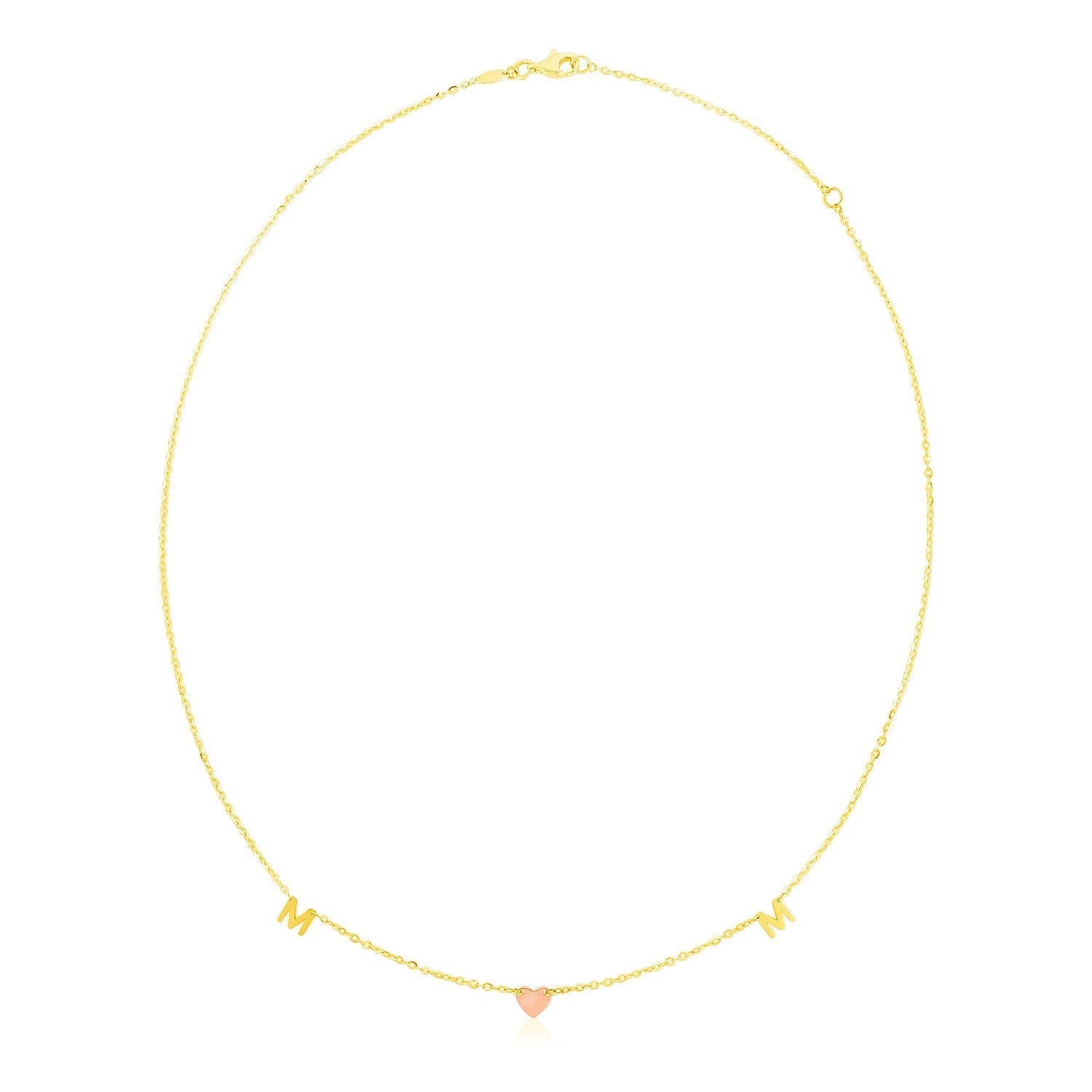 14k Yellow and Rose Gold Mom Necklace Bids.com