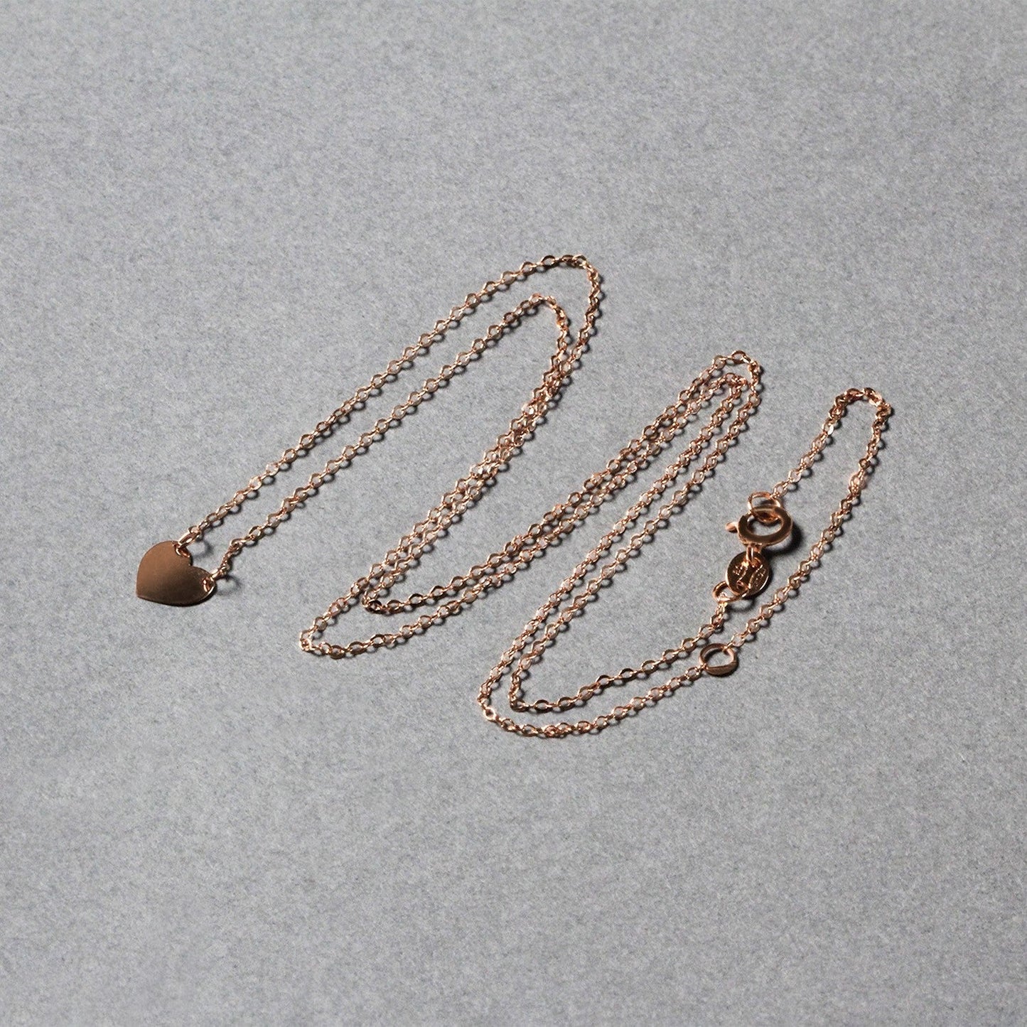 14k Rose Gold Polished Mini Heart Necklace Bids.com