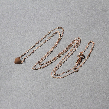 14k Rose Gold Polished Mini Heart Necklace Bids.com