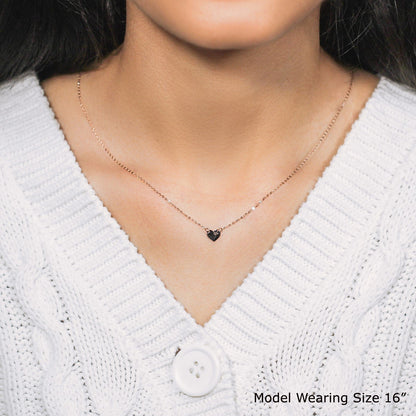 14k Rose Gold Polished Mini Heart Necklace Bids.com