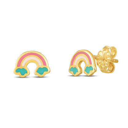 14k Yellow Gold Rainbow Studs Bids.com