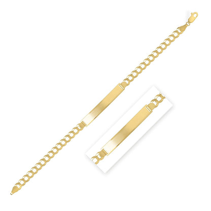 14k Yellow Gold Curb ID Bracelet (5.70 mm) Bids.com