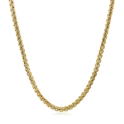 14k Yellow Gold Solid Round Box Chain 2.5 mm Bids.com