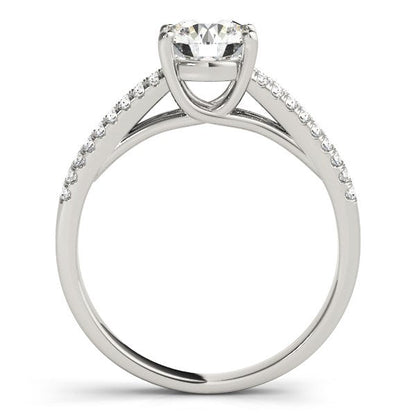 14k White Gold Split Shank Round Diamond Engagement Ring (1 1/8 cttw) Bids.com