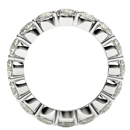 Round Cut Lab Grown Diamond Eternity Ring in 14k White Gold (4 cttw FG/VS2) Bids.com